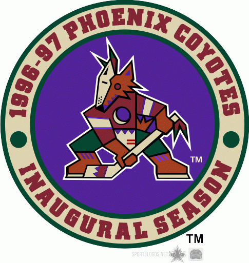 Phoenix Coyotes 1997 Anniversary Logo iron on transfers for T-shirts version 2